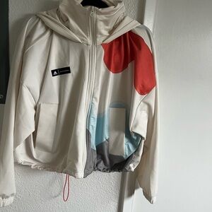 Adidas x Marimekko Cream Hoodie with Black Logo Patch